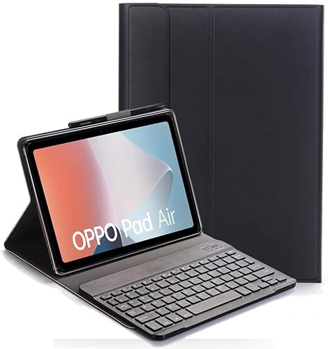 YHFZR Spanish Keyboard Case Ñ für Oppo Pad Air, Spanish Slim Keyboard Case mit magnetisch abnehmbarem drahtlosem Bluetooth für Oppo Pad Air 10,4 Zoll, Schwarz von YHFZR