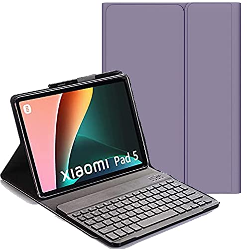 YHFZR Spanish Keyboard Case Ñ für Xiaomi Mi Pad 5/5 Pro 11 Zoll, Spanish Ultra Slim Keyboard Case mit magnetisch abnehmbarem drahtlosem Bluetooth für Xiaomi Mi Pad 5/5 Pro 11 Zoll, Violett von YHFZR