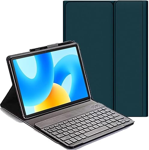 YHFZR Tastatur Hülle for Huawei MatePad Pro 13.2, (QWERTY Layout), Ultradünn Flip Entfernbar Drahtloser Keyboardständer Ledertasche für Huawei MatePad Pro 13.2, Grün von YHFZR