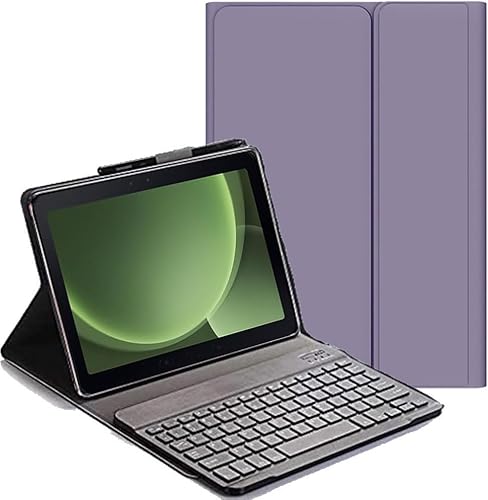 YHFZR Tastatur Hülle for Samsung Galaxy Tab Active 4 Pro 10,1 Zoll SM-T636B/T630, (QWERTY Layout), Ultradünn Flip Entfernbar Drahtloser Keyboardständer Ledertasche, Lila von YHFZR