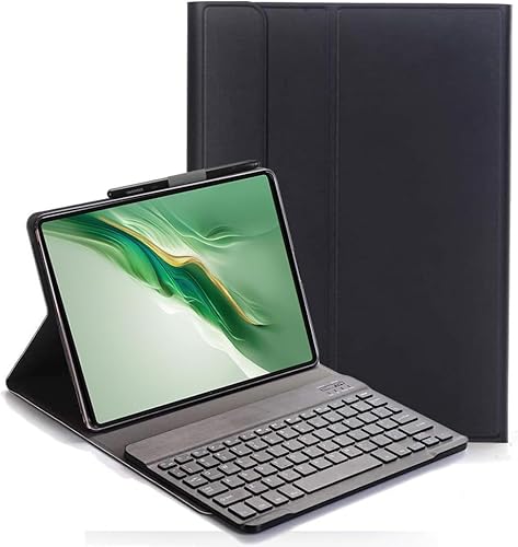 YHFZR Tastatur Hülle for iPad Pro 13 Zoll M4 2024, (QWERTY Layout), Ultradünn Flip Entfernbar Drahtloser Keyboardständer Ledertasche für iPad Pro 13 Zoll M4 2024, Schwarz von YHFZR