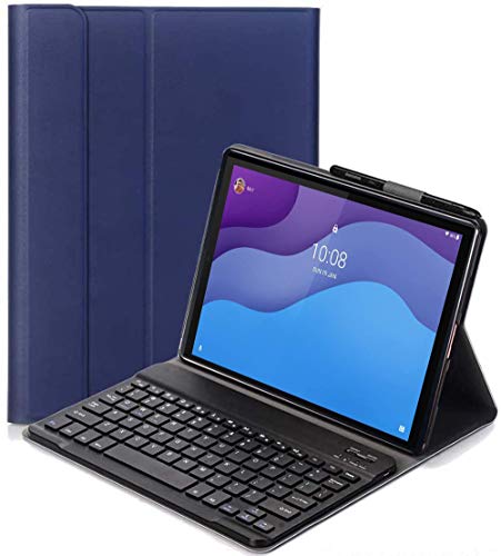 YHFZR Tastatur Hülle für Huawei MatePad Pro 12.6 2021, [AZERTY] Ultradünn Flip Entfernbar Drahtloser Keyboardständer Ledertasche für Huawei MatePad Pro 12.6 2021, Blau von YHFZR