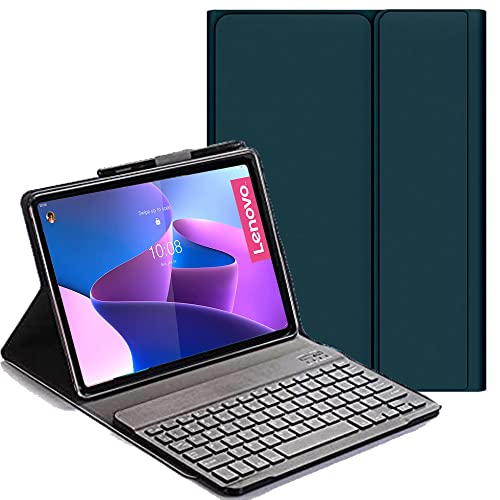 YHFZR Tastatur Hülle für Lenovo Legion Y700, [AZERTY] Ultradünn Flip Entfernbar Drahtloser Keyboardständer Ledertasche für Lenovo Legion Y700 8,8 Zoll, Grün von YHFZR