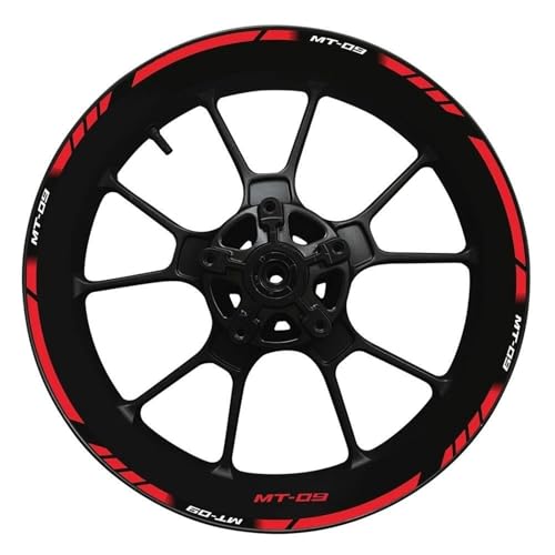 Motorrad Radnaben Rad Aufkleber Motorrad-Radaufkleber Für Yamaha MT-09 MT09 MT 09 17 Zoll Reflektierende Felgenaufkleber Streifenband Streifen(Farbe20) von YHGGDN