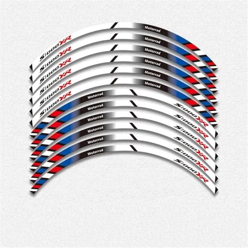 YHGGDN Motorrad Radnaben Rad Aufkleber Motorrad-Felgenaufkleber Für S1000XR S1000 XR S 1000 XR Reflektierende Felgenaufkleber Streifenband Streifen(Farbe3) von YHGGDN