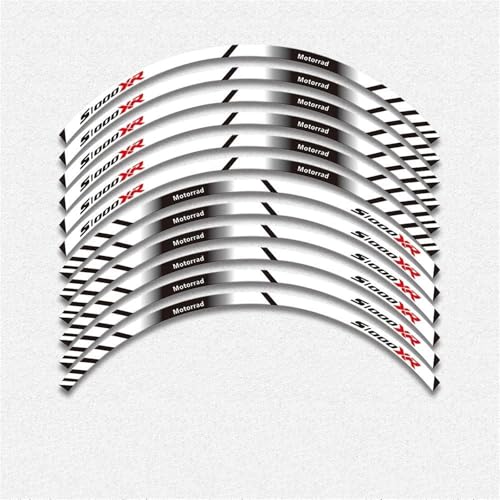 YHGGDN Motorrad Radnaben Rad Aufkleber Motorrad-Felgenaufkleber Für S1000XR S1000 XR S 1000 XR Reflektierende Felgenaufkleber Streifenband Streifen(Farbe2) von YHGGDN