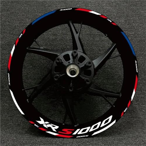 YHGGDN Motorrad Radnaben Rad Aufkleber Motorrad-Radaufkleber Für S1000 XR S1000XR, Reflektierende Felgenaufkleber, Streifenband Streifen(Farbe 18) von YHGGDN