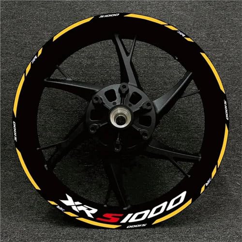 YHGGDN Motorrad Radnaben Rad Aufkleber Motorrad-Radaufkleber Für S1000 XR S1000XR, Reflektierende Felgenaufkleber, Streifenband Streifen(Farbe 21) von YHGGDN