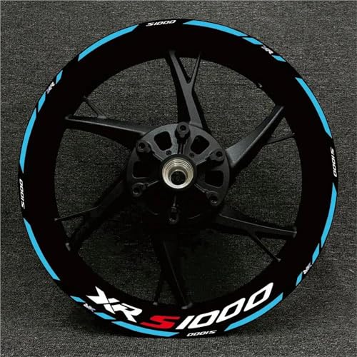 YHGGDN Motorrad Radnaben Rad Aufkleber Motorrad-Radaufkleber Für S1000 XR S1000XR, Reflektierende Felgenaufkleber, Streifenband Streifen(Farbe 25) von YHGGDN