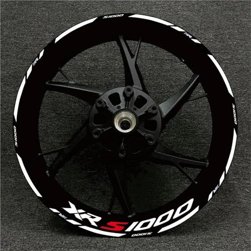 YHGGDN Motorrad Radnaben Rad Aufkleber Motorrad-Radaufkleber Für S1000 XR S1000XR, Reflektierende Felgenaufkleber, Streifenband Streifen(Farbe 27) von YHGGDN