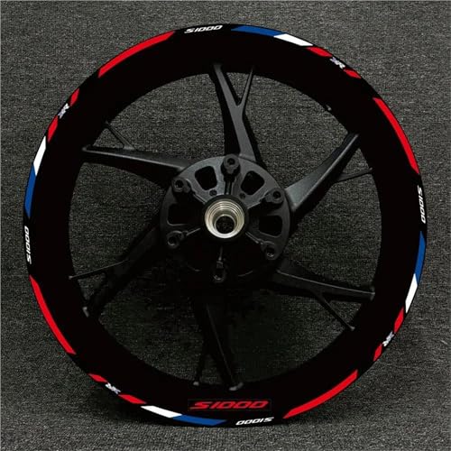 YHGGDN Motorrad Radnaben Rad Aufkleber Motorrad-Radaufkleber Für S1000 XR S1000XR, Reflektierende Felgenaufkleber, Streifenband Streifen(Farbe3) von YHGGDN