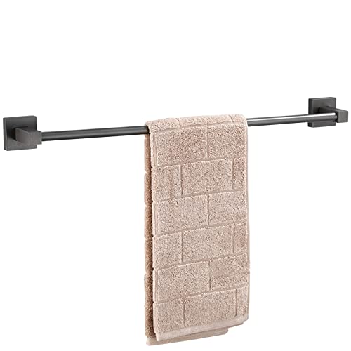YHJZSM Handtuchhalter aus Aluminium, einlagig, Badetuchhalter, Wandmontage, 40–80 cm, mattgraues Finish (Größe: 80 cm) von YHJZSM