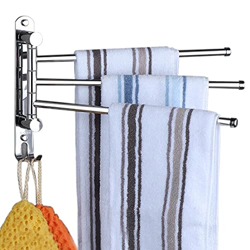 YHJZSM Handtuchhalter fürs Badezimmer, drehbarer Handtuchhalter, an der Wand montierter Handtuchhalter, drehbares Edelstahl-Gestell, 5/3/4-Stangen-Badregal für Badezimmer und Küche YHJZSM Handtuchhalter fürs Badezimmer, drehbarer Handtuchhalter, an der Wand montierter Handtuchhalter, drehbares Edelstahl-Gestell, 5/3/4-Stangen-Badregal für Badezimmer und Küche von YHJZSM