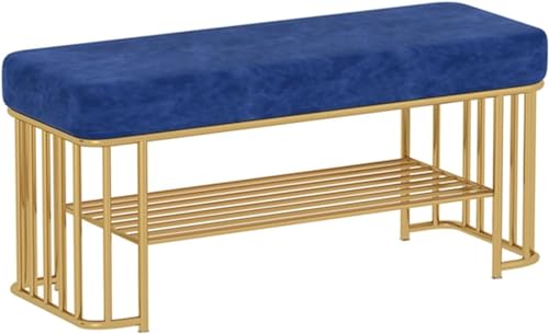 YHKJLYH Bank für den Eingangsbereich, Gold – Flurbank mit Stauraum und Sitzgelegenheiten – Schuhregal-Organizer für Eingangsbereich, Schlafzimmer, Wohnzimmer – Stilvolles Möbelstück zum Ordnen von S YHKJLYH Bank für den Eingangsbereich, Gold – Flurbank mit Stauraum und Sitzgelegenheiten – Schuhregal-Organizer für Eingangsbereich, Schlafzimmer, Wohnzimmer – Stilvolles Möbelstück zum Ordnen von S von YHKJLYH