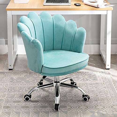 YHKJLYH Bürostuhl Moderner Drehstuhl mit mittlerer Rückenlehne Eleganter Empfangsstuhl für Schlafzimmer, Wohnzimmer, Damen, ergonomischer Computerstuhl in Blütenform, höhenverstellbarer Schreibtisch von YHKJLYH