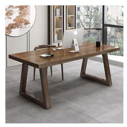 YHKJLYH Computertisch Schreibtisch, Massivholz Computertisch Schreibtisch Bürotisch Home Study Schreibtisch Holz Einfacher moderner Arbeitsplatz Bürotisch (B, 160 x 70 x 75 cm) von YHKJLYH
