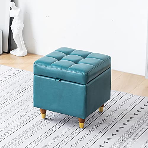 YHKJLYH Moderne Aufbewahrungsbank für Wohnzimmer und Schlafzimmer, hochwertiger gepolsterter Sofa-Fußhocker aus PU-Leder, rechteckige Aufbewahrungs-Ottomane, Schuhbank, Multifunktionsbänke von YHKJLYH