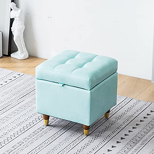 YHKJLYH Moderne Aufbewahrungsbank für Wohnzimmer und Schlafzimmer, hochwertiger gepolsterter Sofa-Fußhocker aus PU-Leder, rechteckige Aufbewahrungs-Ottomane, Schuhbank, Multifunktionsbänke von YHKJLYH