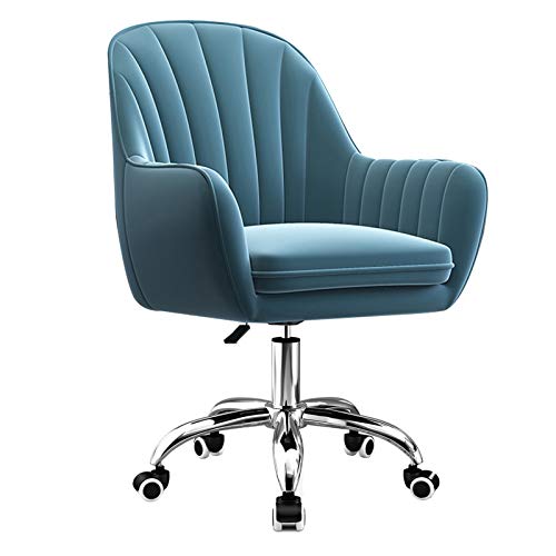 YHKJLYH Schreibtischstuhl Accent Vanity Sessel Samt Ergonomischer Computer Höhenverstellbarer Home-Office-Drehstuhl Rolling Executive Task Chairs,Blau YHKJLYH Schreibtischstuhl Accent Vanity Sessel Samt Ergonomischer Computer Höhenverstellbarer Home-Office-Drehstuhl Rolling Executive Task Chairs,Blau von YHKJLYH