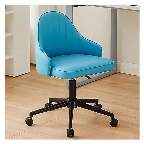 YHKJLYH Schreibtischstuhl aus Kunstleder, Drehsessel, Bürostuhl mit schwarzem Rahmen, höhenverstellbarer Computer-Arbeitsstuhl, moderner rollender ergonomischer Gaming-Stuhl mit Rädern (Farbe: Orang von YHKJLYH