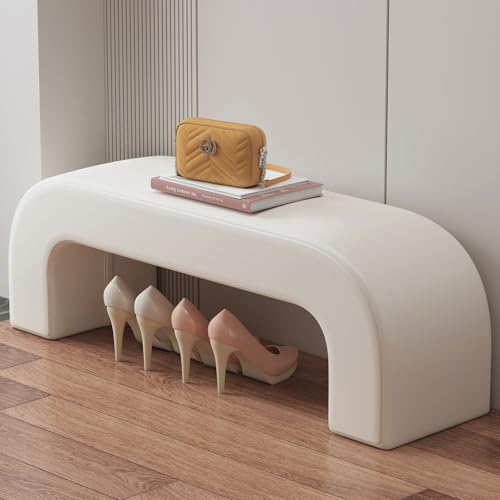 YHKJLYH Schuhbank aus Holz, Fußhocker, gepolsterte Sofabank, Bettbank, Schuhregal, Flurregal, Schlafzimmer, Wohnzimmer-Schuhregal von YHKJLYH