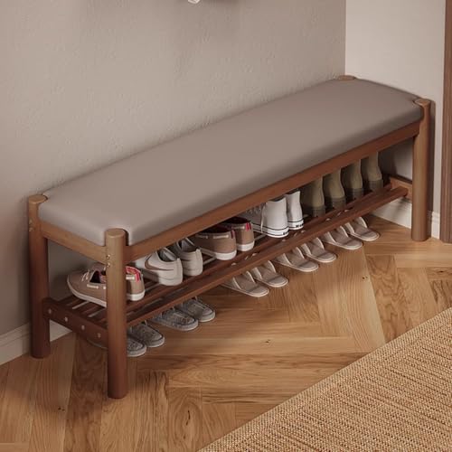 YHKJLYH Schuhbank mit gepolsterter Sitzfläche, Schuhaufbewahrungsbank aus Holz für den Eingangsbereich, Bank am Fußende des Bettes, Schuhschrank für Wohnzimmer, Schlafzimmer, Eingangsbereich, Flur ( von YHKJLYH