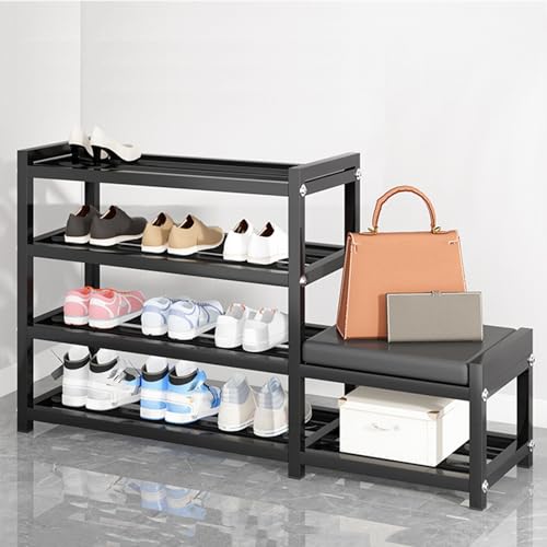 YHKJLYH Schuhbank mit gepolsterter Sitzfläche, wetterfestes Schuhregal für den Außenbereich, Aufbewahrungsschuh-Organizer, Sitzbank, für Eingangsbereich, Schlafzimmer, Wohnzimmer, Balkon (90 x 25 x von YHKJLYH