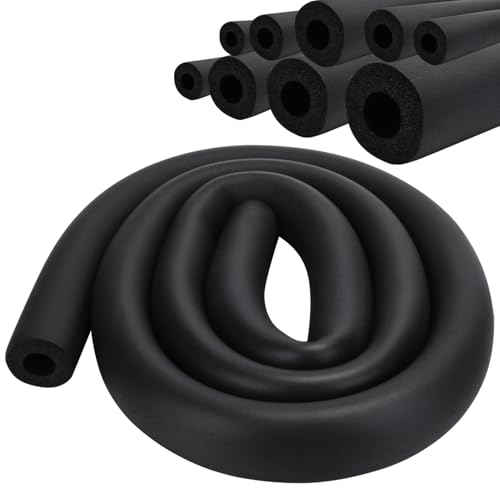 Rohrisolierung Schaumstoff Schwarz Schaumstoff Rohrisolierung Ø 22mm Isolierung der Rohre Schaumstoffschlauch für Heizung Sanitär Heizungsrohr Kupferrohr (Schwarz, 22mm) von YHKJYH