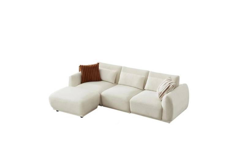 YHL Voyura Ecksofa Ecksofa Teddy Stoff Gepolsterte Rückenlehne – Schaumstoffkissen von YHL Voyura