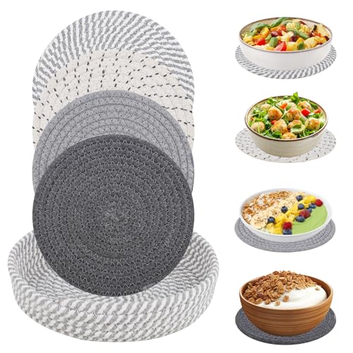 Pot Coaster 5 Stück Teller Untersetzer rund, Stoff Untersetzer Teller, Unterlage für Wasserkocher rund, Untersetzer Rund Stoff Untersetzer Teller Untersetzer Glas Untersetzer für Tisch und Möbel 20 cm Pot Coaster 5 Stück Teller Untersetzer rund, Stoff Untersetzer Teller, Unterlage für Wasserkocher rund, Untersetzer Rund Stoff Untersetzer Teller Untersetzer Glas Untersetzer für Tisch und Möbel 20 cm von YHNDECO