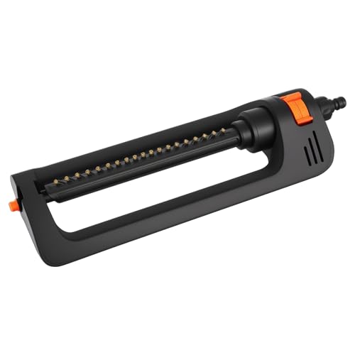 YHNDECO Viereckregner Garden Rasensprenger, 19 Düsen Rasensprenger Garden zur Bewässerung von Flächen von 110-250 m², Comfort Rasensprinkler Metall Rasen Sprenger mit integrierter Metallfilter von YHNDECO