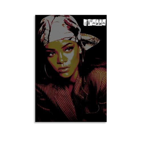 YHNGFDSKNB Rihanna-Sänger-Albumcover, Musik-Serie, Leinwand-Poster, Wandkunst, dekoratives Gemälde, Schlafzimmer, Malerei, Poster, 30 x 45 cm, ungerahmter Stil von YHNGFDSKNB