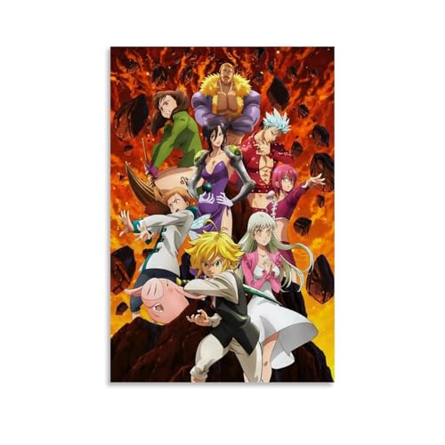 YHNGFDSKNB The Seven Deadly Sins 1 Classic Anime-Serie Leinwand Poster, Wandkunst Dekorative Malerei Schlafzimmer Gemälde Poster 30x45cm ohne Rahmen von YHNGFDSKNB