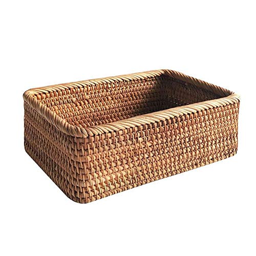 Weidenkorb, Brotkorb, 30 cm, Rattan-Aufbewahrungskorb, handgefertigt, Weidenkörbe für Obsthalter, Lebensmitteltablett von YHNHT