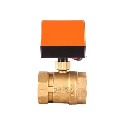 1-1/2" motorisierter 2-Wege-Kugelhahn DN40, elektrischer Messing-Kugelhahn, 3-Draht-2-Punkt-Steuerung, 220 V, 12 V, 24 V(220VAC) von YHNNH