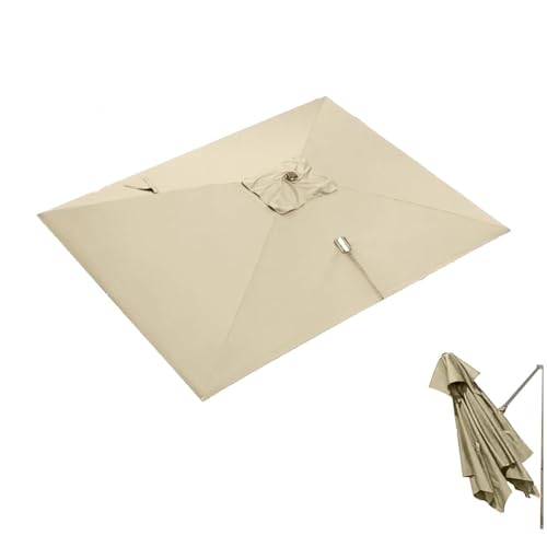 10'x10' Freischwinger-Ersatzdach für quadratischen Terrassenschirm, obere Abdeckung, UV-Schutzgewebe, 8-Rippen-Sonnenschirm-Ersatztuch für den Außenbereich 10'x10' Freischwinger-Ersatzdach für quadratischen Terrassenschirm, obere Abdeckung, UV-Schutzgewebe, 8-Rippen-Sonnenschirm-Ersatztuch für den Außenbereich von YHNNH