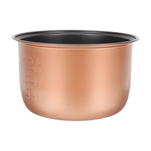2L Aluminiumlegierung Reiskocher Ersatztopf Innenbehälter Antihaft-Kochzubehör Elektrischer Einsatz Küchenteile Kochgeschirr(Golden18.5X18.5CM) von YHNNH