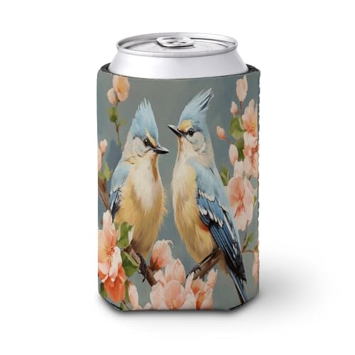 340 ml Dosenhülse, wiederverwendbar, elastische PVC-Verbundwerkstoffe, kalte Heißgetränke, Blumen- und Vogelmalerei, bedruckt, isolierte Dosenhüllen für Bier 340 ml Dosenhülse, wiederverwendbar, elastische PVC-Verbundwerkstoffe, kalte Heißgetränke, Blumen- und Vogelmalerei, bedruckt, isolierte Dosenhüllen für Bier von YHNNH