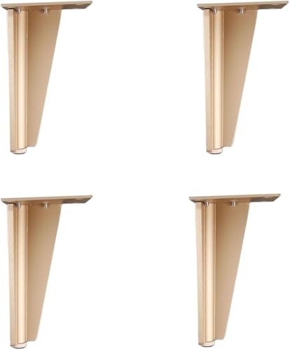 4 Stück Möbelbeine, Sofabeine aus Aluminiumlegierung, verstellbare Ersatzbeine aus Metall, for Couchtische, TV-Schränke, Badezimmerschränke(Onecolor,260mm/10in) von YHNNH