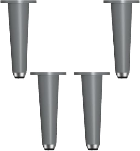 4 Stück verstellbare Möbelbeine, Sofa-Stützfuß, verdickte Ersatz-Metallbeine for Schrank, Tisch, Stuhl, Sofa, DIY-Möbelfüße(Gris,100mm/3.94in) von YHNNH