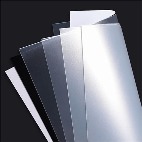 5 Stück mattierte, durchscheinende PP-Kunststoffplatten – hohe Zähigkeit und Knickfestigkeit, perfekt for Heimwerkerarbeiten und Dekoration(100x200x0.5mm) von YHNNH