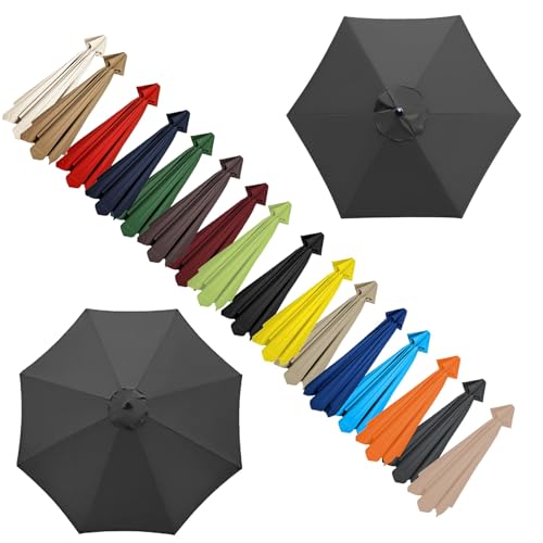 6 8-Arm-Ersatzdach für Garten- und Terrassenschirme, wasserdichte Abdeckung aus Polyestergewebe für den Außenbereich als Sonnenschutz und Regenschutz von YHNNH