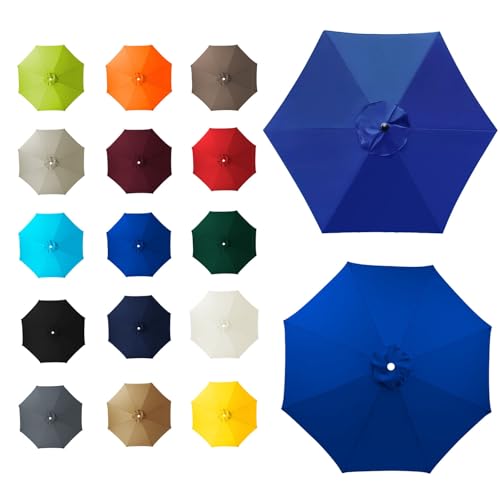 6 8 Arm Regenschirm Ersatz Baldachin Wasserdicht Sonnenschirm Abdeckung Sonnenschirm Stoff für Terrasse Markt Tische Poolside von YHNNH