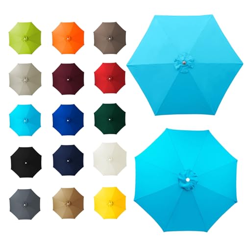 6 8 arme Regenschirm Ersatz Baldachin Wasserdichte Sonnenschirm Abdeckung für Terrasse Markt Tisch Poolside Garten Sonnenschirm Tuch von YHNNH