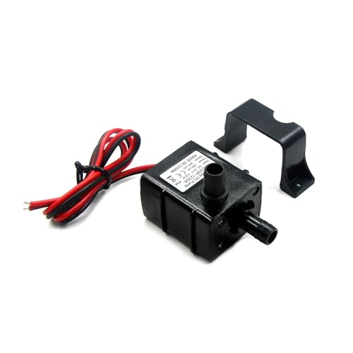 DC 12V Wasserpumpe 4,8W Tragbare Elektrische Kühlung Leise Tauchpumpe Wasserdichte Kreiselpumpen Hausgarten Outdoor-Tool(12V 1230A 4.8W) von YHNNH