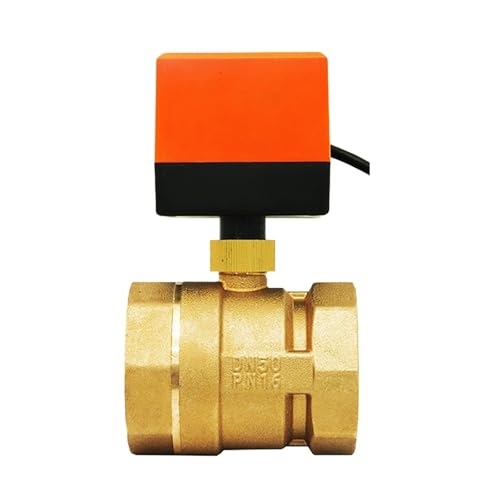 DN50 Elektrischer motorisierter Gewinde-Kugelhahn aus Messing AC220V 2-Wege-3-Draht 1,6 MPa mit Antrieb(24VDC) von YHNNH