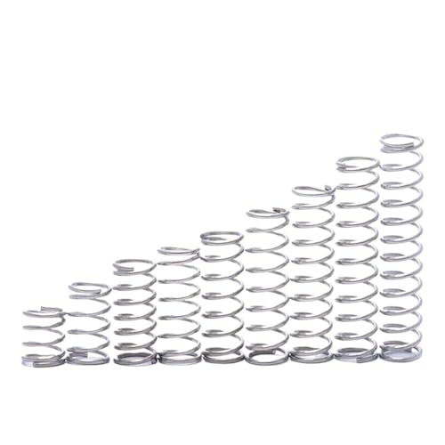 Druckfedern aus Edelstahl 304 – 1,5 mm Drahtdurchmesser, 10–25 mm Außendurchmesser, 10–100 mm Länge, 4/10-teiliges Set(10pc x10x15mm) von YHNNH