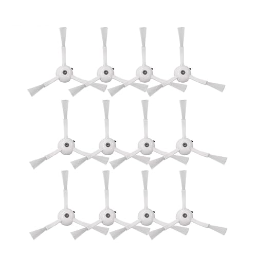 Ersatz-Seitenbürste, Kompatibel Mit Roborock, S50, S51, S55, S6, S60, S6 Pure, S6 MaxV, S5 Max, E25, E35, S8, G10, Q7, Zubehör For Roboterstaubsauger(12pcs white) von YHNNH