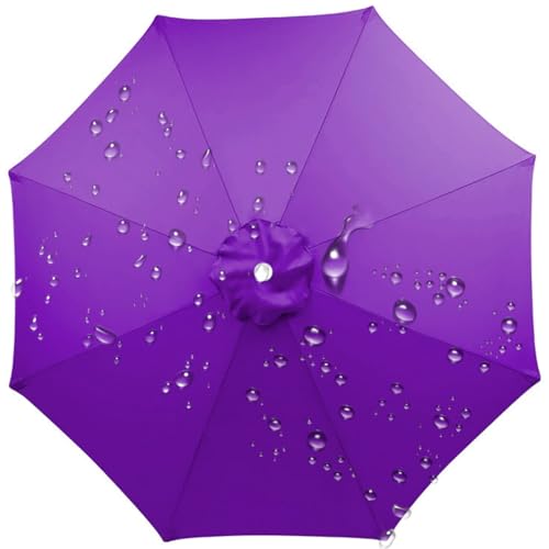 Ersatz-Sonnenschirm-Stoffbezug, 2,7 m, 8,9 ft, Sonnenschirmdach, 6 8 Rippen, wasserdicht, Gartenschirmbezug, lila, Outdoor-Schattenlösung Ersatz-Sonnenschirm-Stoffbezug, 2,7 m, 8,9 ft, Sonnenschirmdach, 6 8 Rippen, wasserdicht, Gartenschirmbezug, lila, Outdoor-Schattenlösung von YHNNH