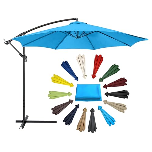 Ersatzdach für Offset-Sonnenschirm – 200 cm/270–300 cm, 6/8 Streben – wasserdicht und UV-beständig – 14 Farboptionen – langlebige Schutzhülle für Outdoor-Sonnenschirme Ersatzdach für Offset-Sonnenschirm – 200 cm/270–300 cm, 6/8 Streben – wasserdicht und UV-beständig – 14 Farboptionen – langlebige Schutzhülle für Outdoor-Sonnenschirme von YHNNH